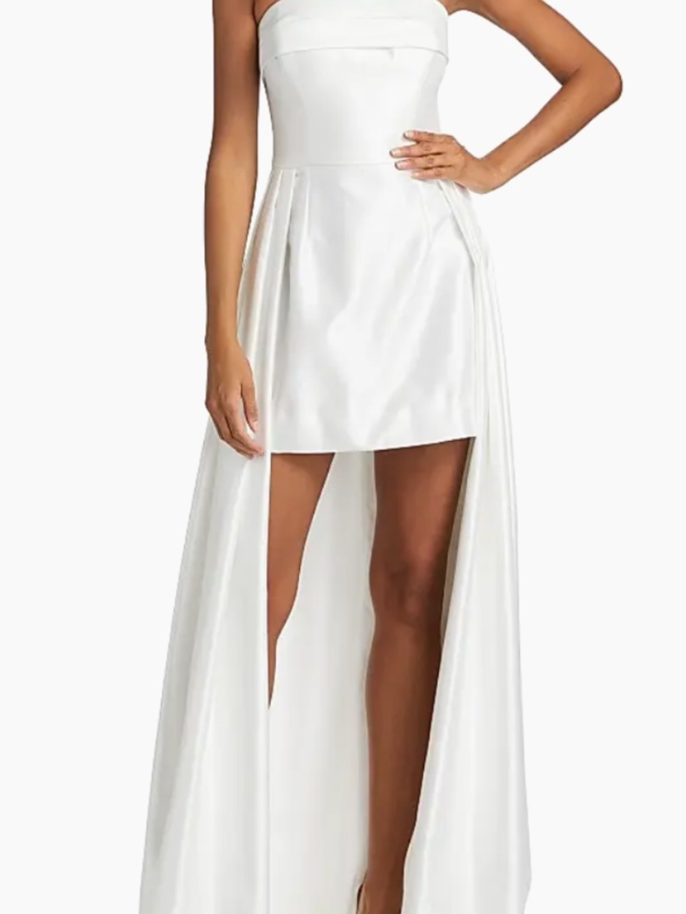 Nicholas the Label Phaedra Satin Strapless High-Low Gown